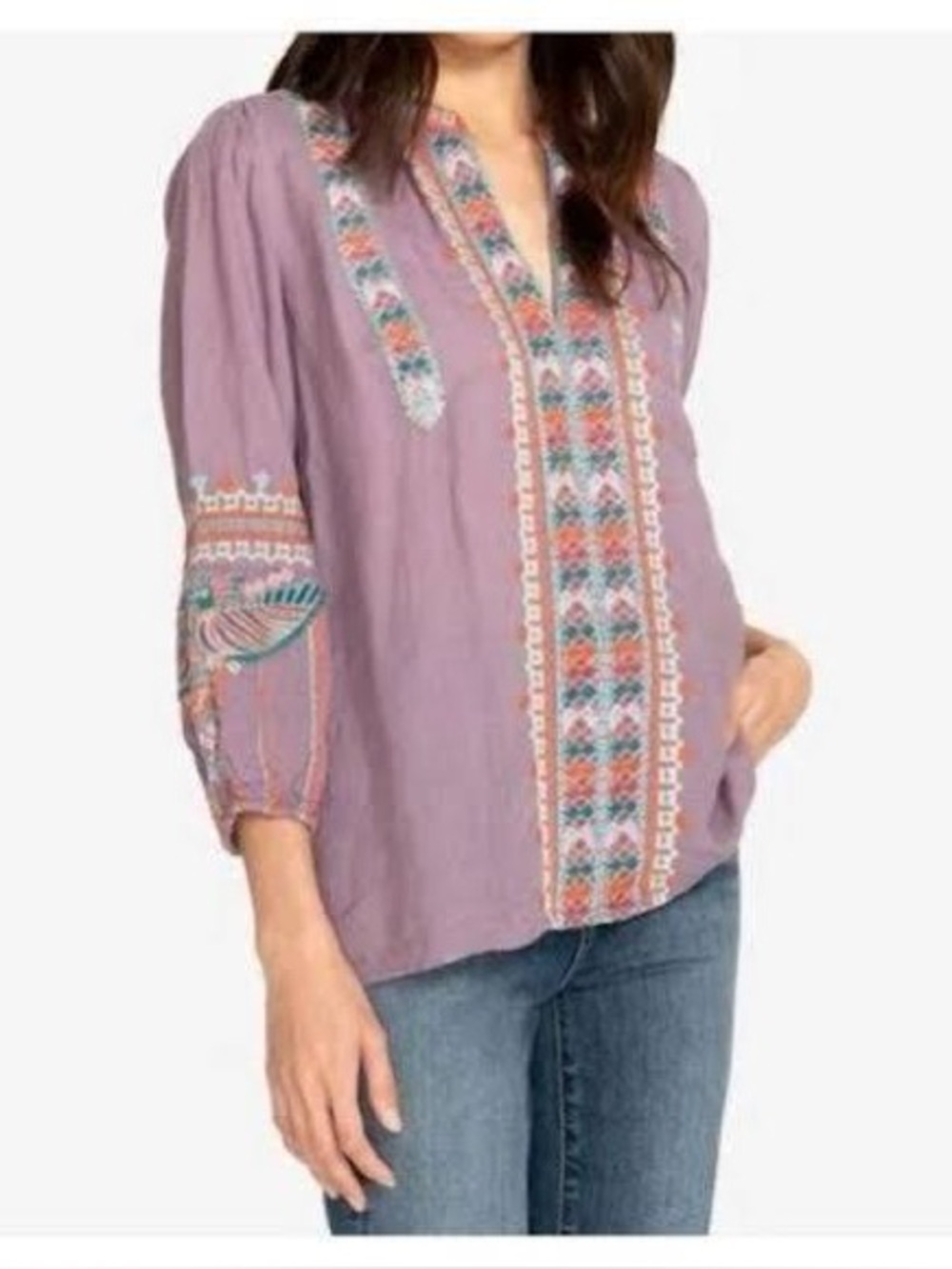 Johnny Was Workshop Claudine Paris Effortless blouse Size Extra Small